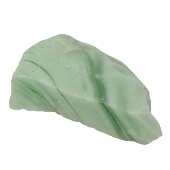 Lime Emerald Green Swirl Art Glass Cullet Slag  #5L141 - Picture 1 of 5